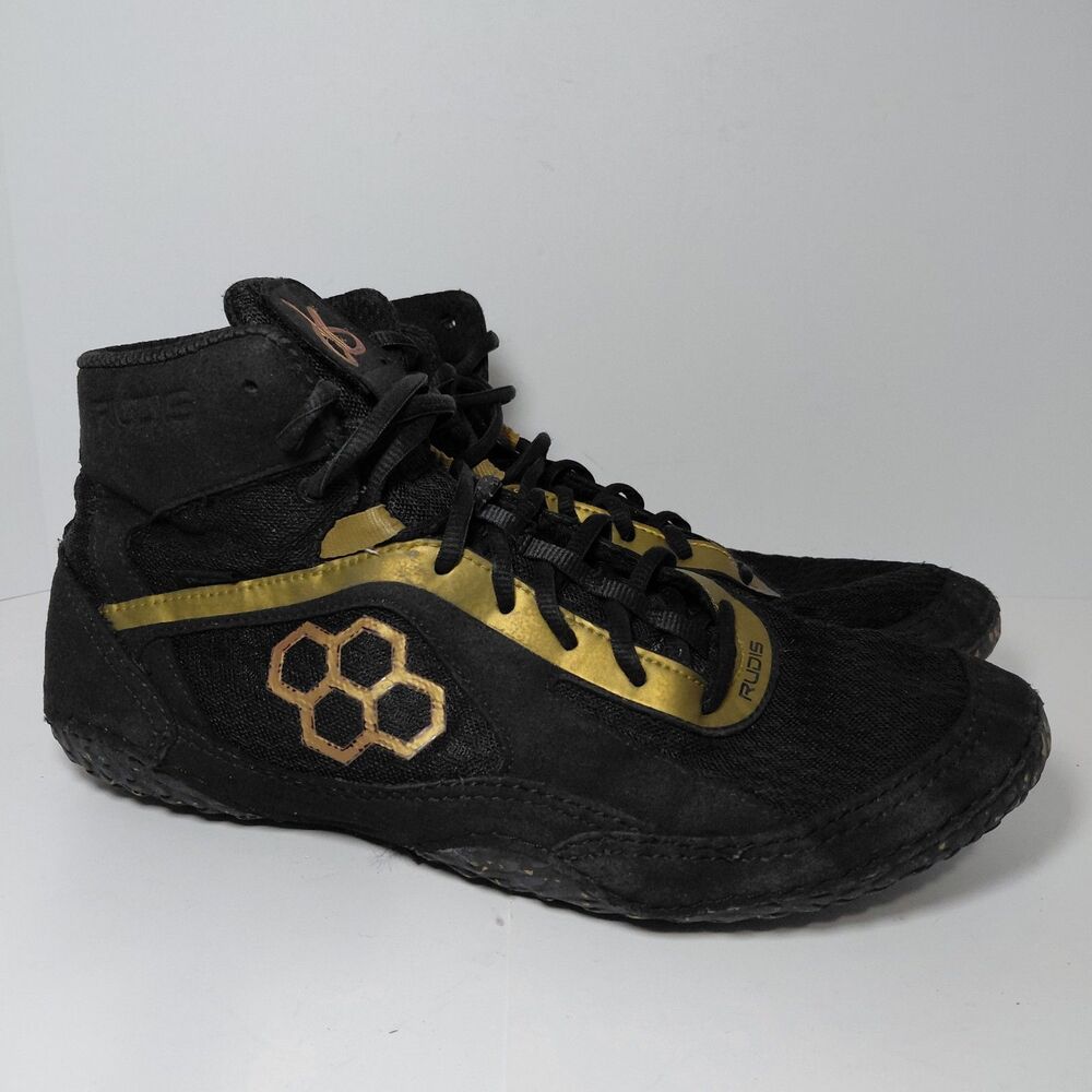 Rudis Jordan Burroughs Alpha 2.0 Black And Gold Mens Size 12 Wrestling Shoes